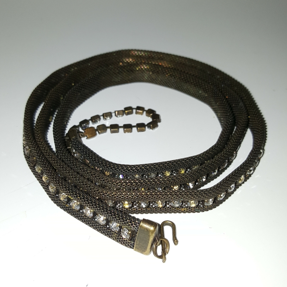 METAL CHAIN RHINESTONE LINK BELT